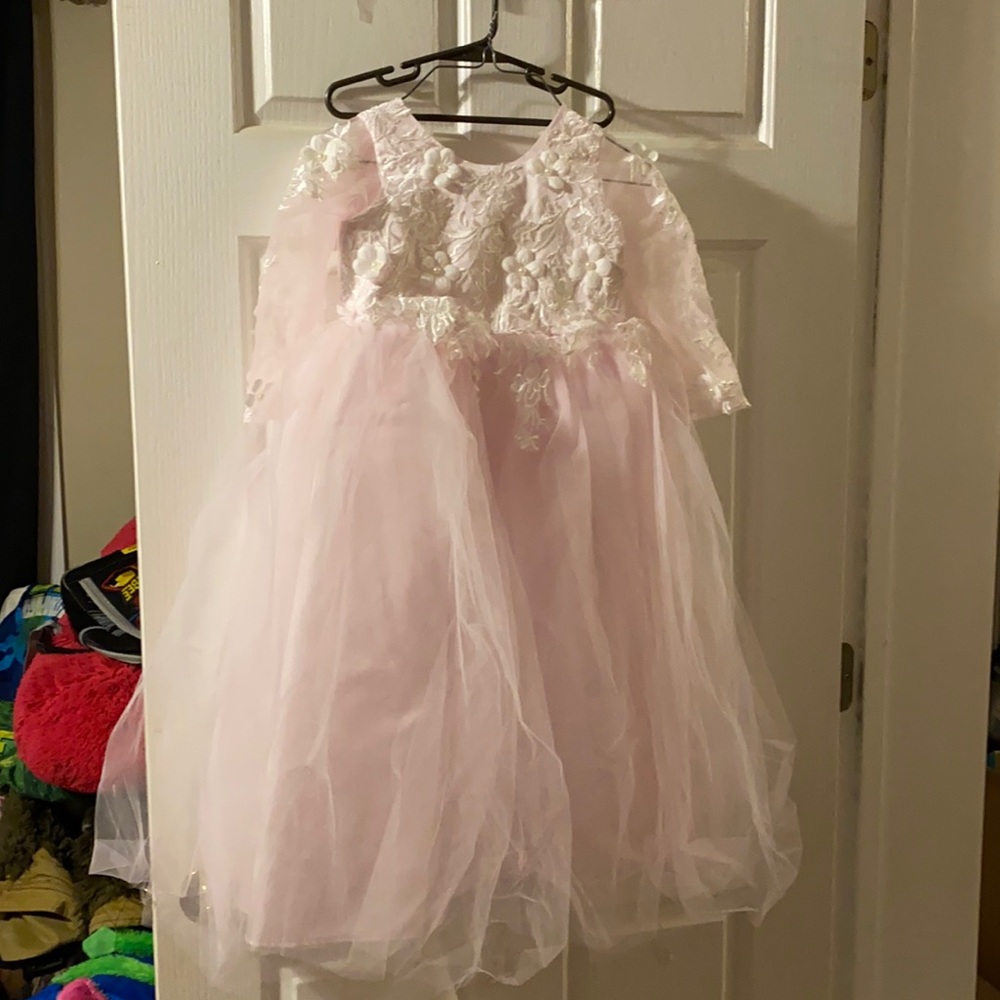Pink and White Formal Dress